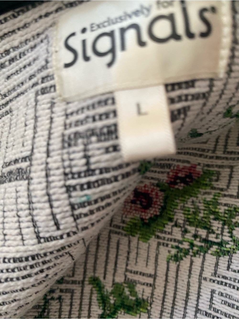 Signals Floral Tapestry Open Front Jacket L Boho Fringe Embroidered Cardigan - Picture 5 of 11